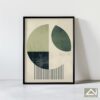 boho wall art sage green